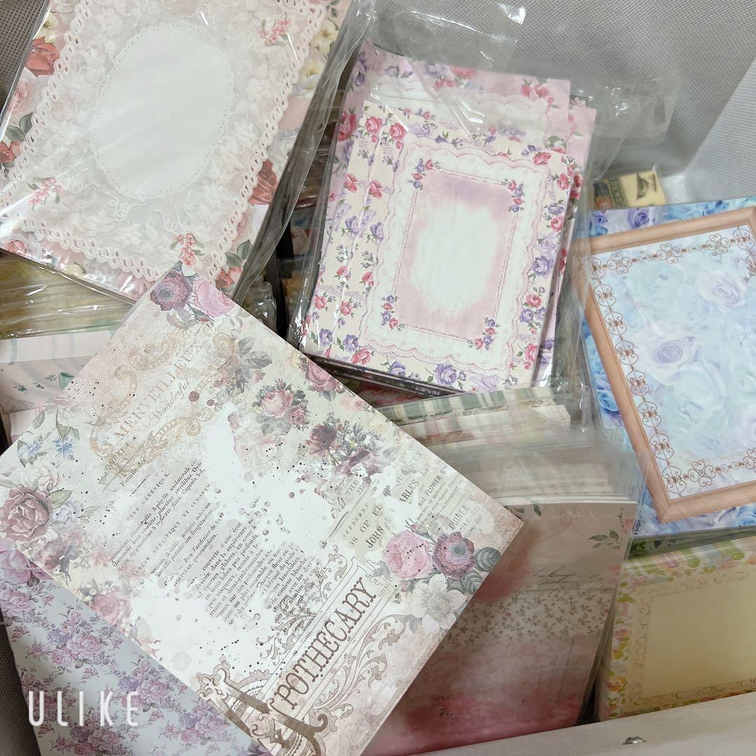 紙モノ コラージュ素材 海外メモ おすそ分けファイル まとめ売り