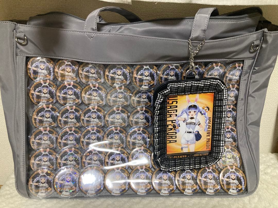 ホロライブ 兎田ぺこら 痛バッグ 痛バ ジャイアンツ 缶バッジ 巨人